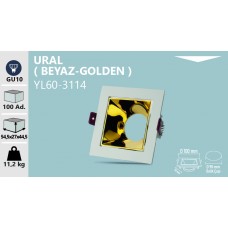 URAL DEKORATİF KARE BEYAZ - GOLDEN KASA